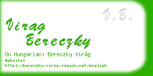 virag bereczky business card